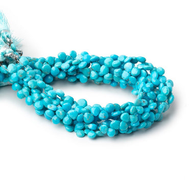 4-5mm Sleeping Beauty Turquoise Faceted Hearts 8 inch 60 Beads AA (ONLINE ORDER ONLY)