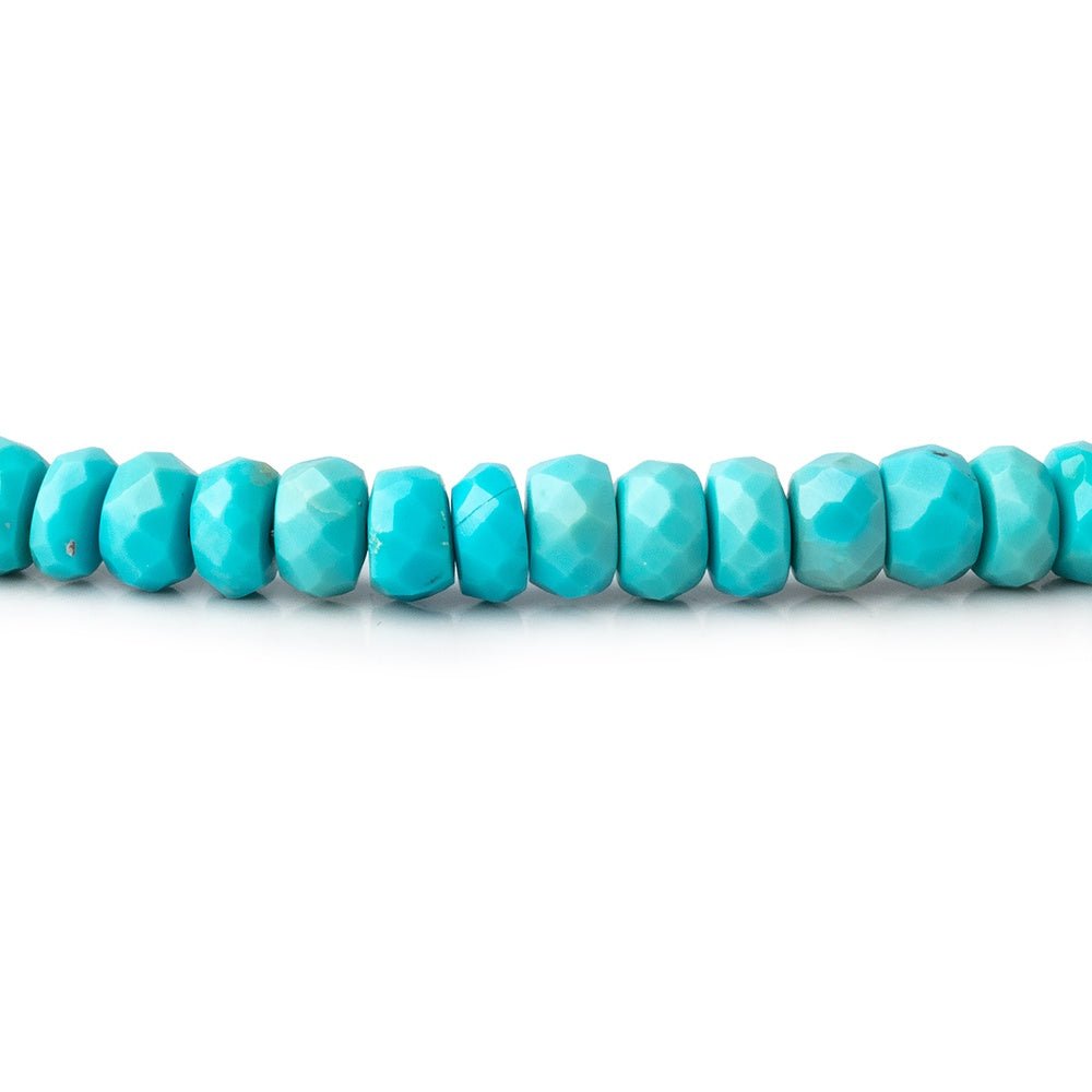 4-5mm Sleeping Beauty Turquoise Faceted Rondelle Beads 18 inch 169 pieces (ONLINE ORDER ONLY)
