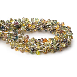 4-5mm Songea Sapphire Micro Faceted Tear Drop Beads 7.5 inch 33 pieces (ONLINE ORDER ONLY)