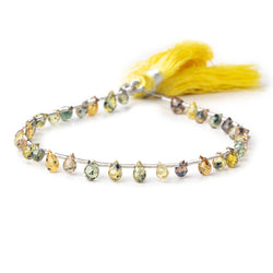 4-5mm Songea Sapphire Micro Faceted Tear Drop Beads 7.5 inch 33 pieces (ONLINE ORDER ONLY)