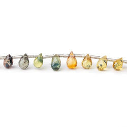 4-5mm Songea Sapphire Micro Faceted Tear Drop Beads 7.5 inch 33 pieces (ONLINE ORDER ONLY)