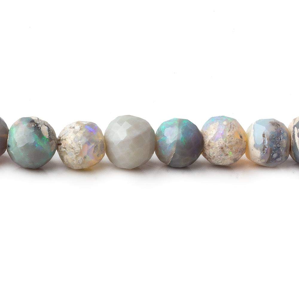 4-6.5mm Australian Opal Faceted Rounds 18 inch 88 beads A Grade (ONLINE ORDER ONLY)