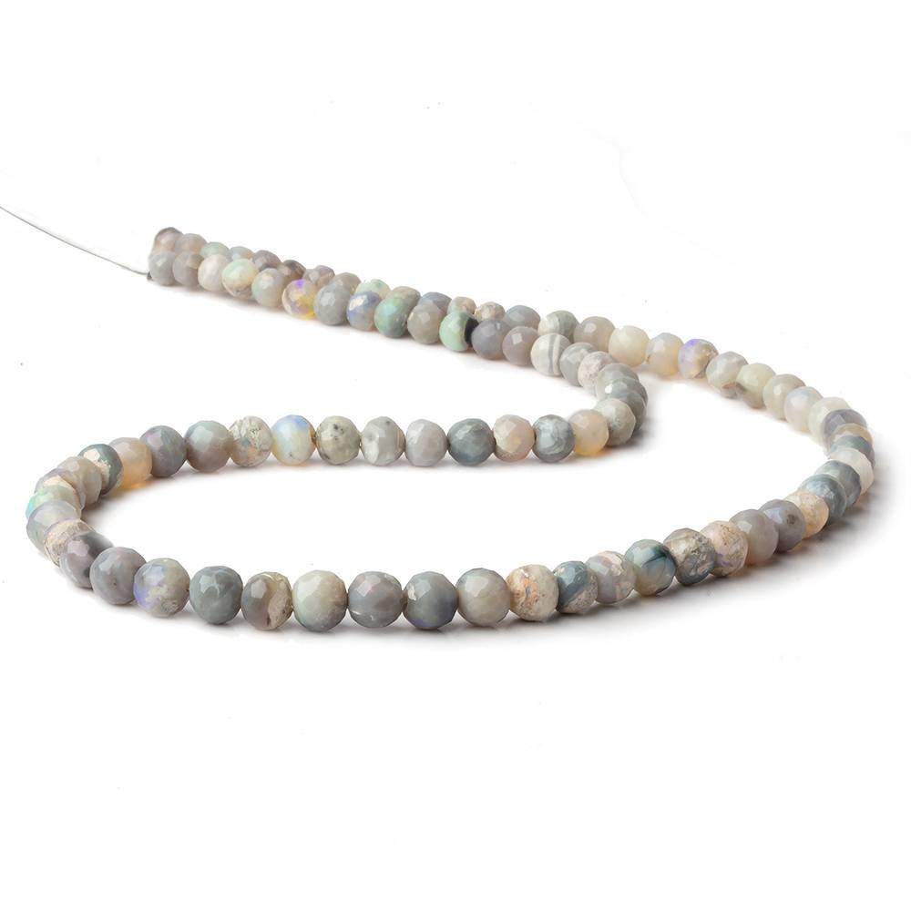 4-6.5mm Australian Opal Faceted Rounds 18 inch 88 beads A Grade (ONLINE ORDER ONLY)