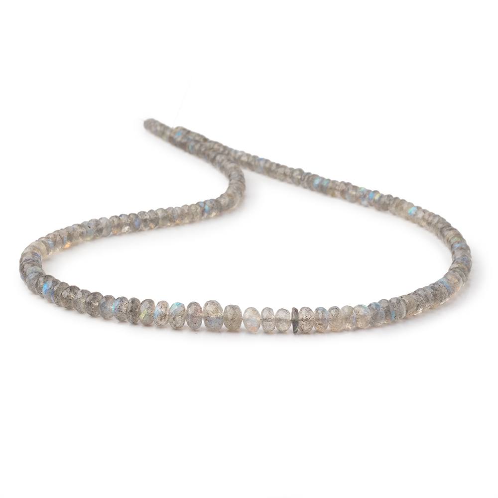 4-6.5mm Labradorite Faceted Rondelle Beads 18 inch 135 pieces AA (ONLINE ORDER ONLY)