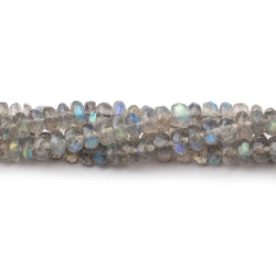 4-6.5mm Labradorite Faceted Rondelle Beads 18 inch 135 pieces AA (ONLINE ORDER ONLY)