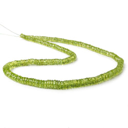 4-6.5mm Peridot faceted Heshi beads 16 inch 255 beads AA (ONLINE ORDER ONLY)