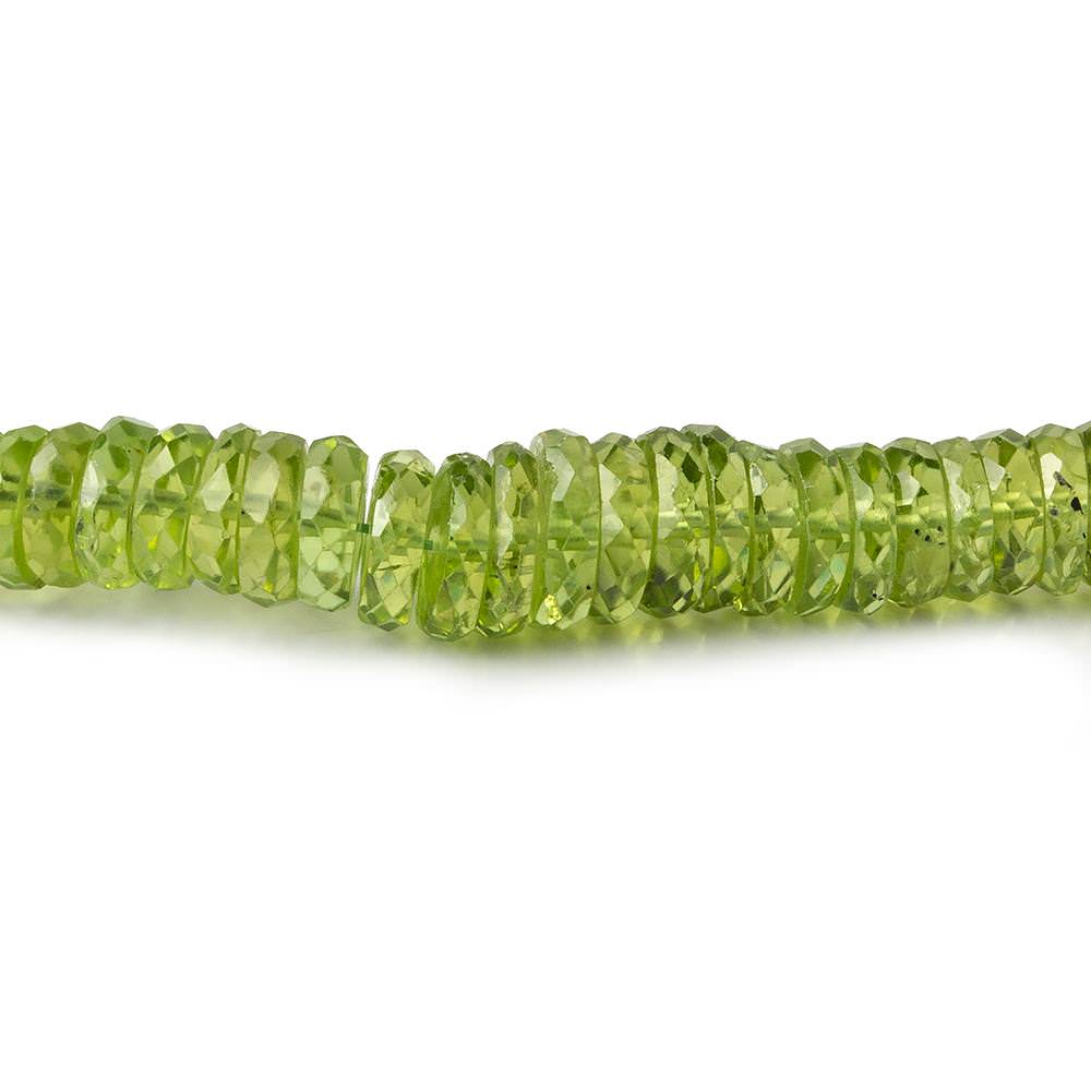 4-6.5mm Peridot faceted Heshi beads 16 inch 255 beads AA (ONLINE ORDER ONLY)