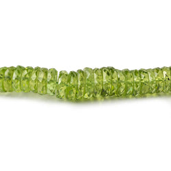 4-6.5mm Peridot faceted Heshi beads 16 inch 255 beads AA (ONLINE ORDER ONLY)