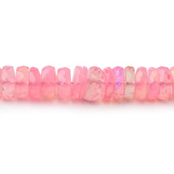 4-6.5mm Pink Ethiopian Opal Faceted Heishi 16 inch 230 Beads AA (ONLINE ORDER ONLY)