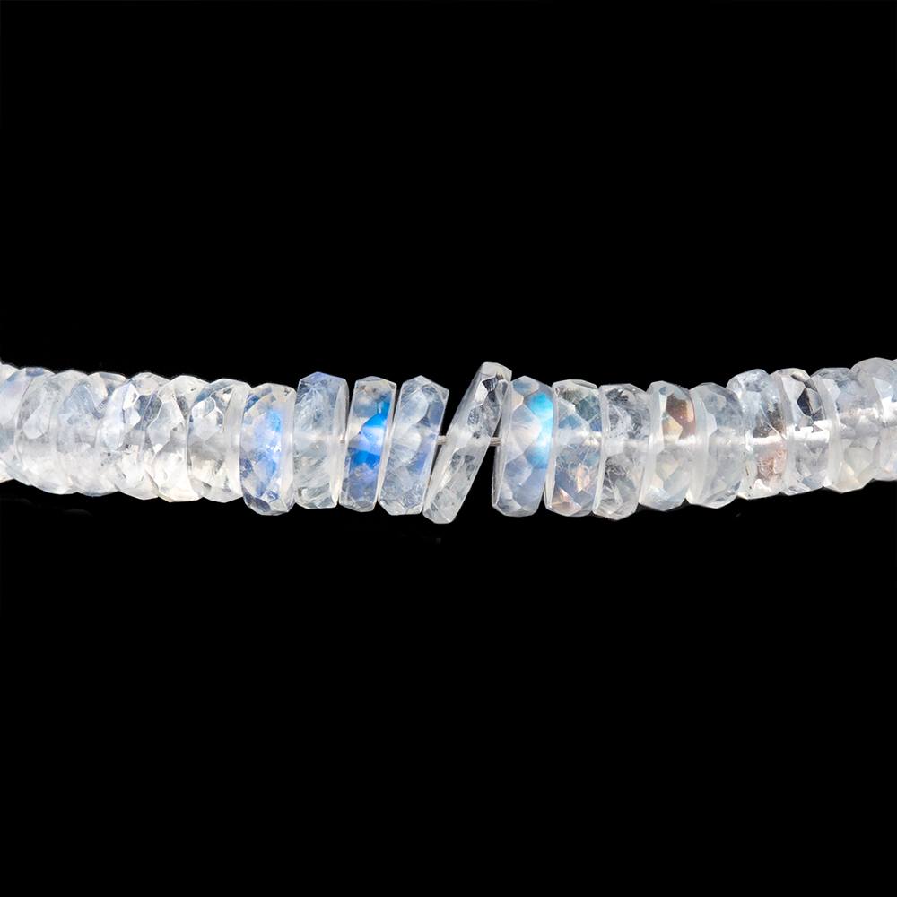 4-6.5mm Rainbow Moonstone Faceted Heishi Beads 10 inch 150 pieces AAA (ONLINE ORDER ONLY)