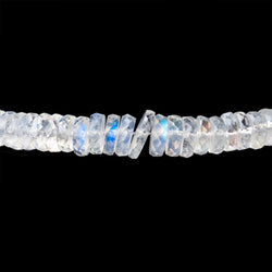 4-6.5mm Rainbow Moonstone Faceted Heishi Beads 10 inch 150 pieces AAA (ONLINE ORDER ONLY)