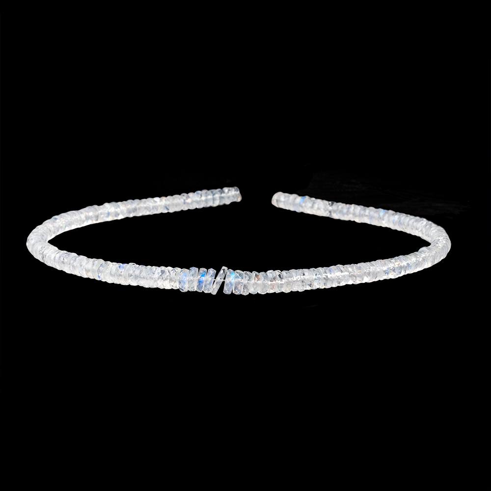 4-6.5mm Rainbow Moonstone Faceted Heishi Beads 10 inch 150 pieces AAA (ONLINE ORDER ONLY)