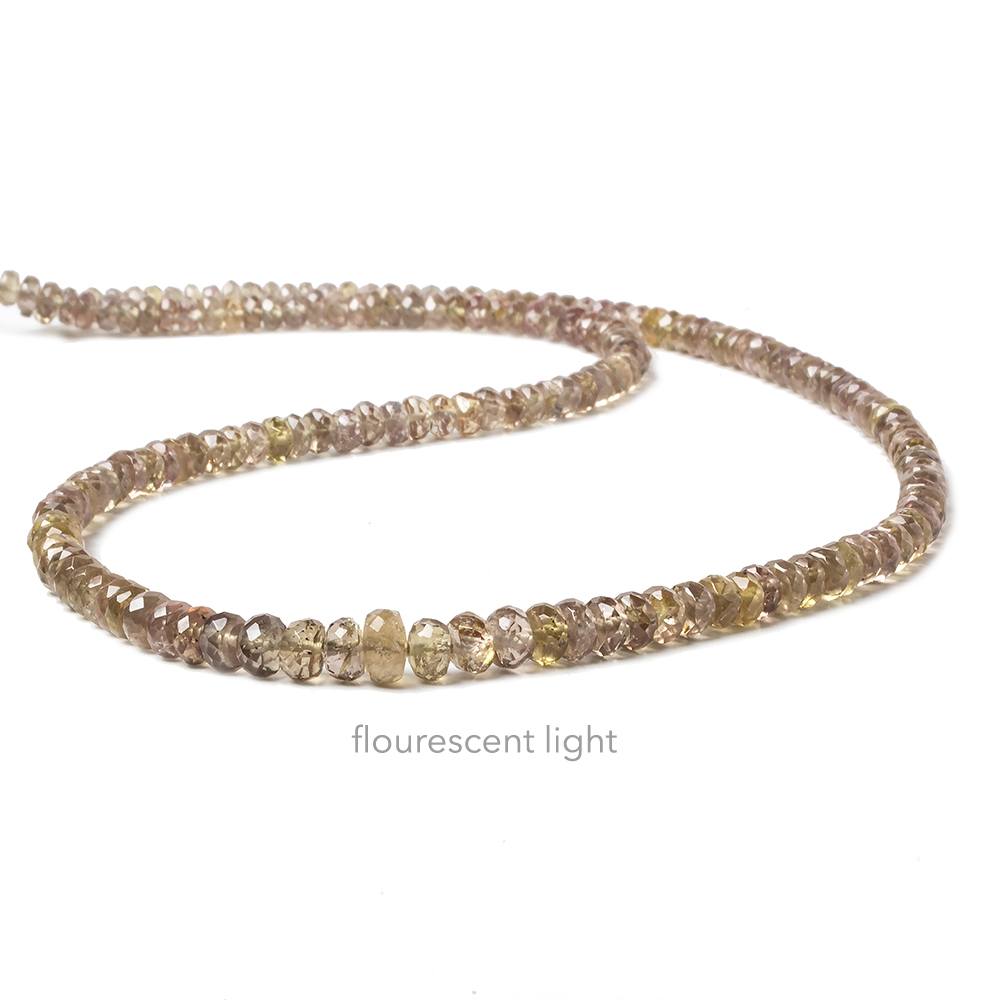 4-6mm Color Change Garnet faceted rondelle beads 18 inch 179 pieces (ONLINE ORDER ONLY)