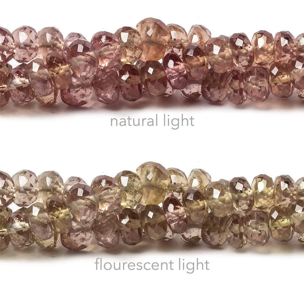 4-6mm Color Change Garnet faceted rondelle beads 18 inch 179 pieces (ONLINE ORDER ONLY)