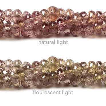 4-6mm Color Change Garnet faceted rondelle beads 18 inch 179 pieces (ONLINE ORDER ONLY)