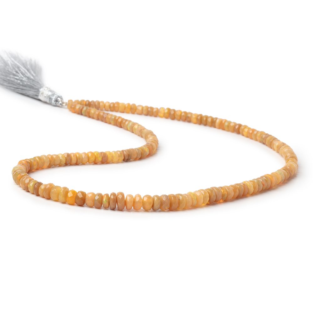 4-6mm Dark Golden Ethiopian Opal Faceted Rondelles 16 inch 157 Beads (ONLINE ORDER ONLY)