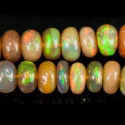 4 - 6mm Ethiopian Dark Golden Opal Plain Rondelle Beads 16 inch 133 pieces (ONLINE ORDER ONLY)