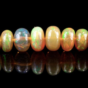 4 - 6mm Ethiopian Dark Golden Opal Plain Rondelle Beads 16 inch 133 pieces (ONLINE ORDER ONLY)