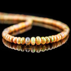 4 - 6mm Ethiopian Dark Golden Opal Plain Rondelle Beads 16 inch 133 pieces (ONLINE ORDER ONLY)