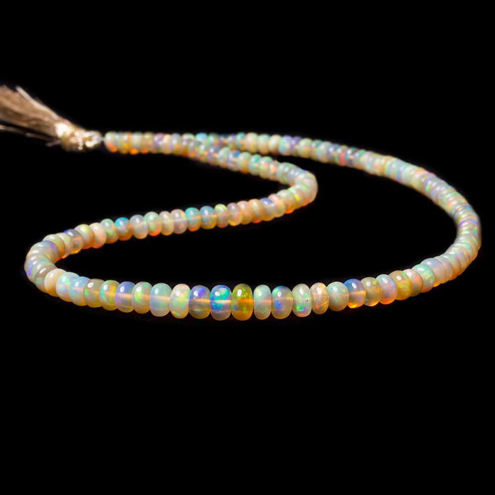 4 - 6mm Ethiopian Golden Opal Plain Rondelle Beads 15 inch 164 pieces (ONLINE ORDER ONLY)