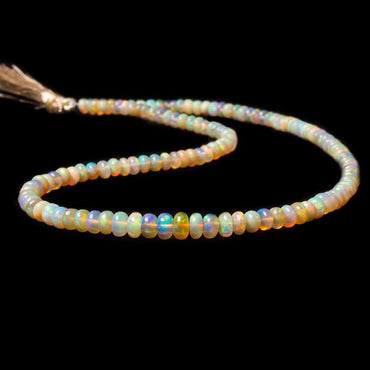 4 - 6mm Ethiopian Golden Opal Plain Rondelle Beads 15 inch 164 pieces (ONLINE ORDER ONLY)