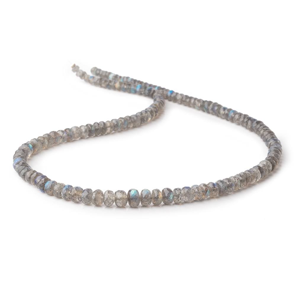 4-6mm Labradorite Faceted Rondelle Beads 17.5 inch 140 pieces (ONLINE ORDER ONLY)