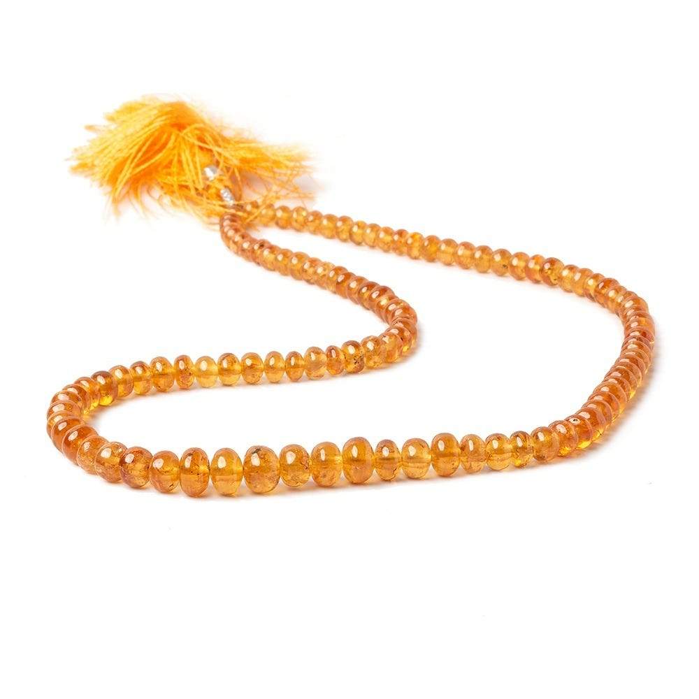 4-7mm Mandarin Garnet Plain Rondelle Beads 16 inch 95 pieces AAA (ONLINE ORDER ONLY)