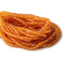 4-6mm Mandarin Garnet faceted heishi beads 18 inch 250 pieces A (ONLINE ORDER ONLY)