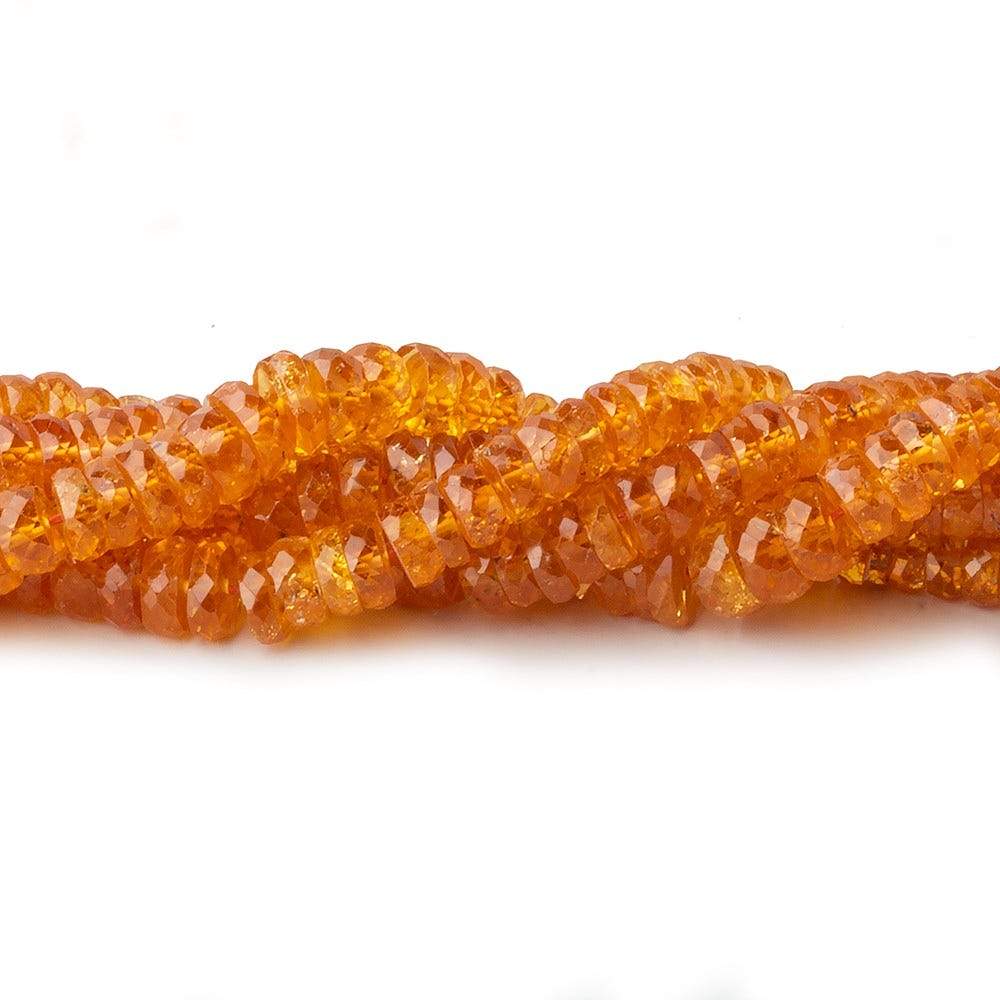 4-6mm Mandarin Garnet faceted heishi beads 18 inch 250 pieces A (ONLINE ORDER ONLY)