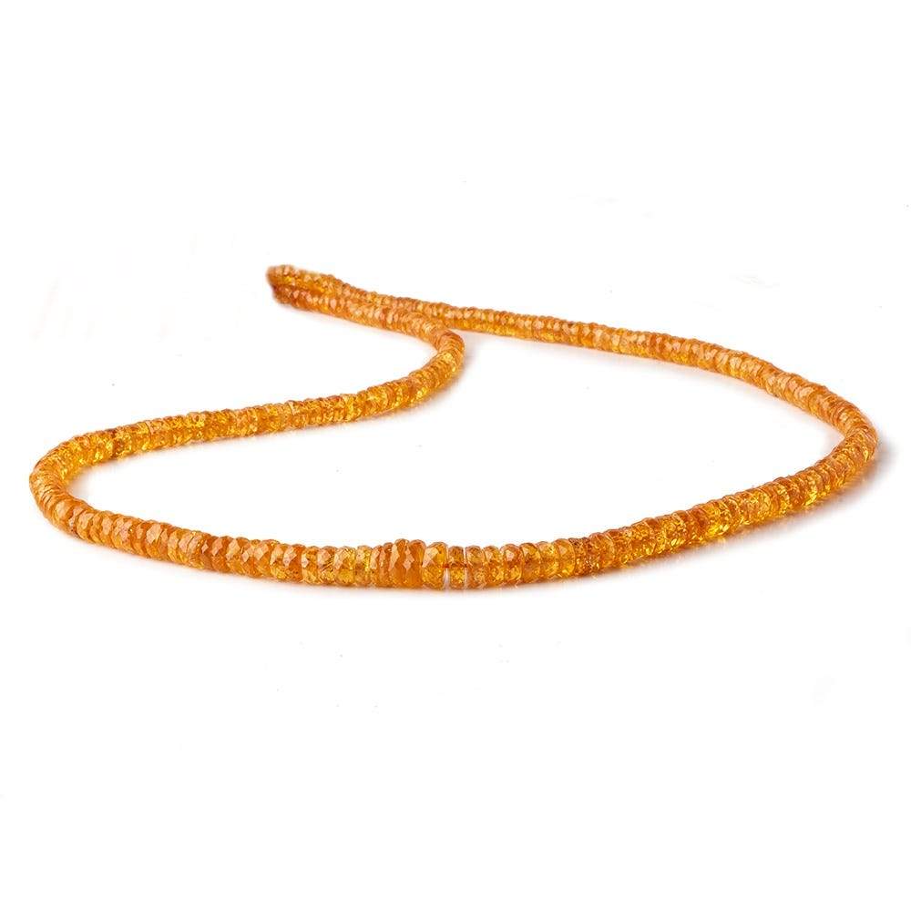 4-6mm Mandarin Garnet faceted heishi beads 18 inch 250 pieces A (ONLINE ORDER ONLY)