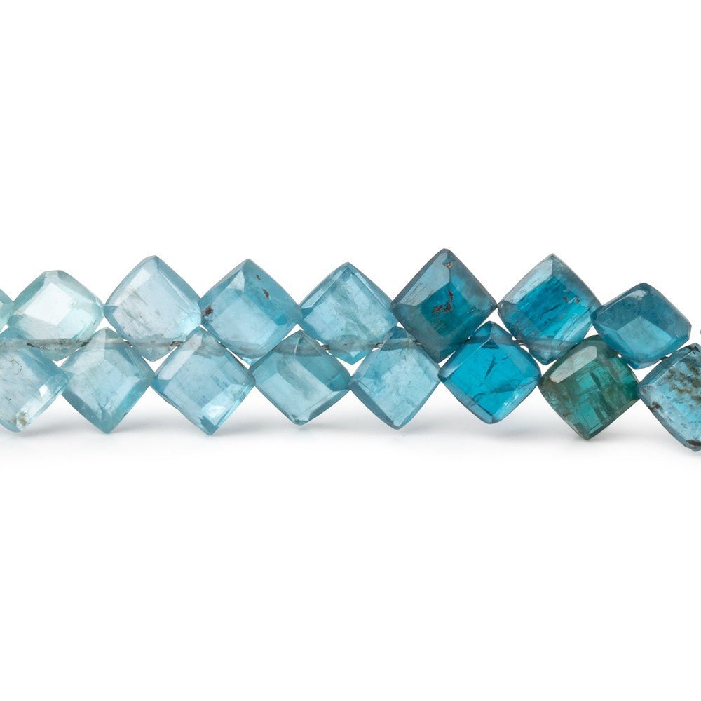 4-6mm Multi Color Kyanite Bevel Cut Square Beads 8 inch 66 pieces (ONLINE ORDER ONLY)
