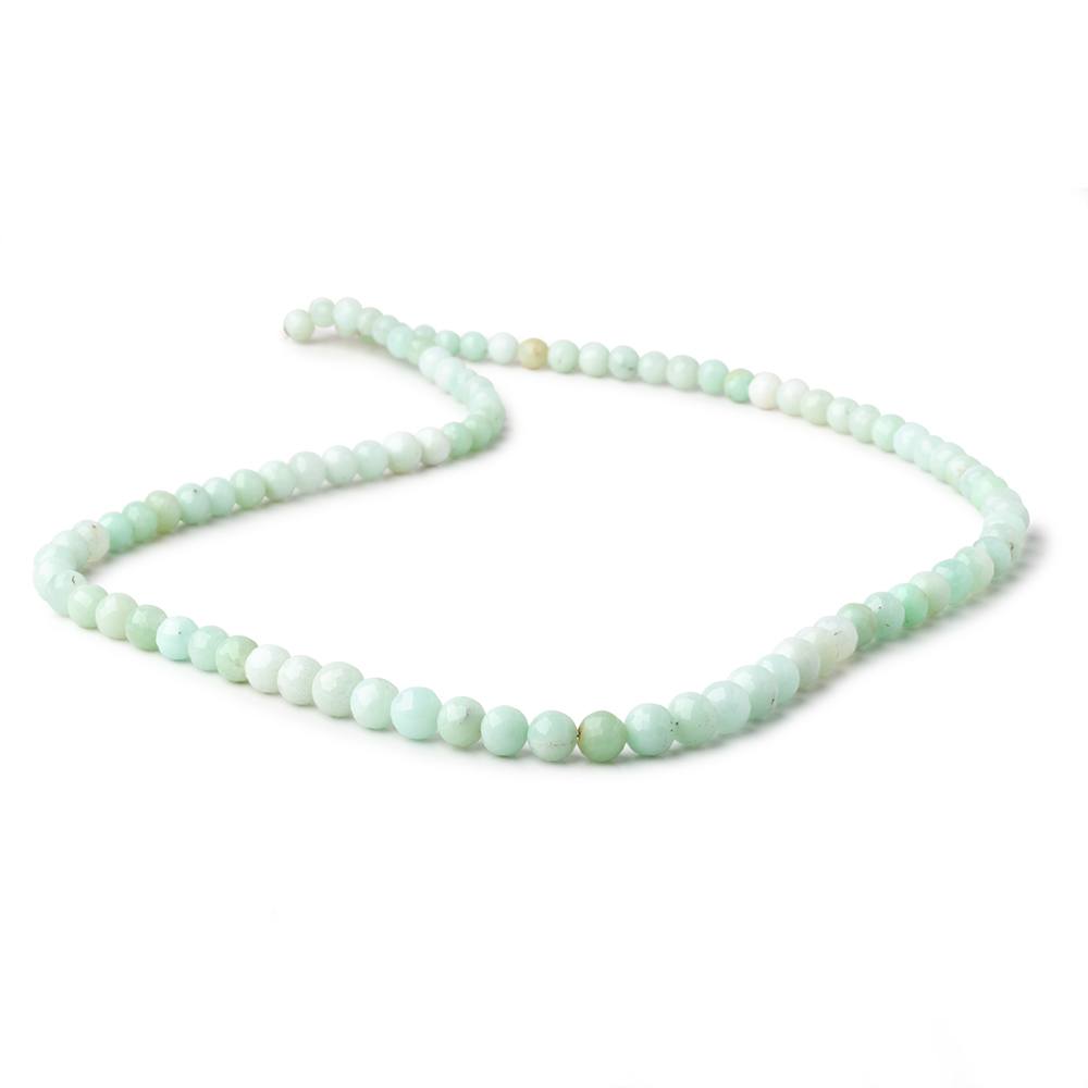 4-6mm Pale Chrysoprase Faceted Round Beads 18 inch 94 pieces (ONLINE ORDER ONLY)