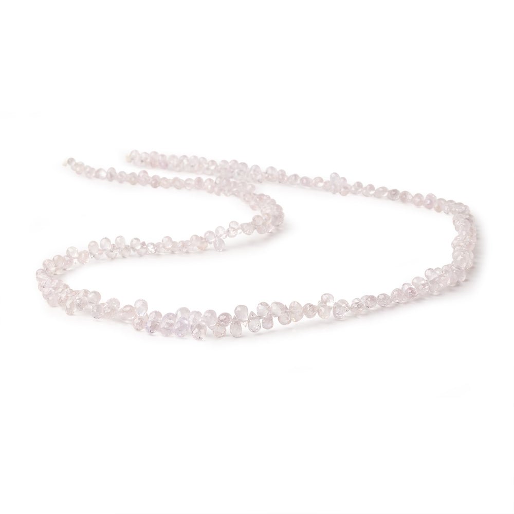 4-6mm Pale Pink Sapphire Faceted Tear Drop Beads 18 inch 233 pieces AA (ONLINE ORDER ONLY)