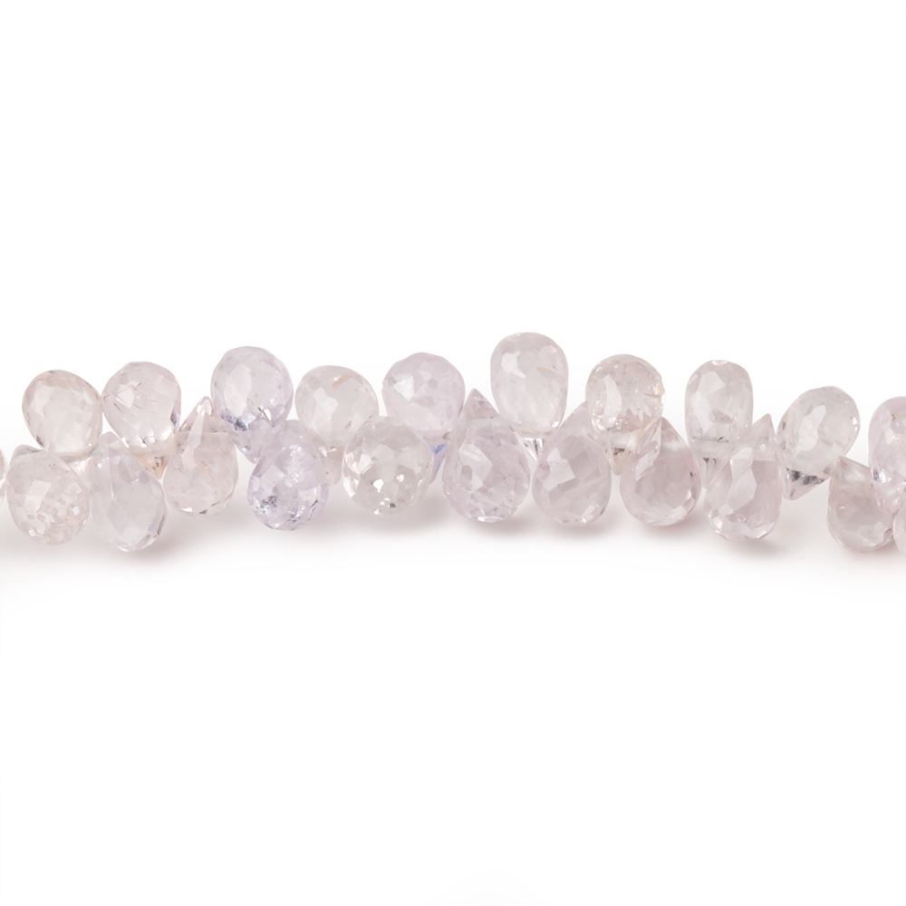 4-6mm Pale Pink Sapphire Faceted Tear Drop Beads 18 inch 233 pieces AA (ONLINE ORDER ONLY)