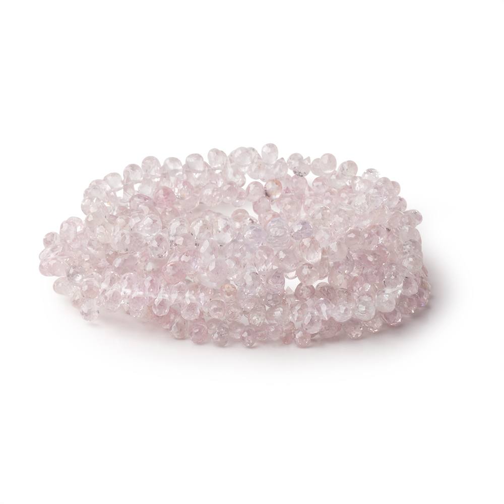 4-6mm Pale Pink Sapphire Faceted Tear Drop Beads 18 inch 233 pieces AA (ONLINE ORDER ONLY)