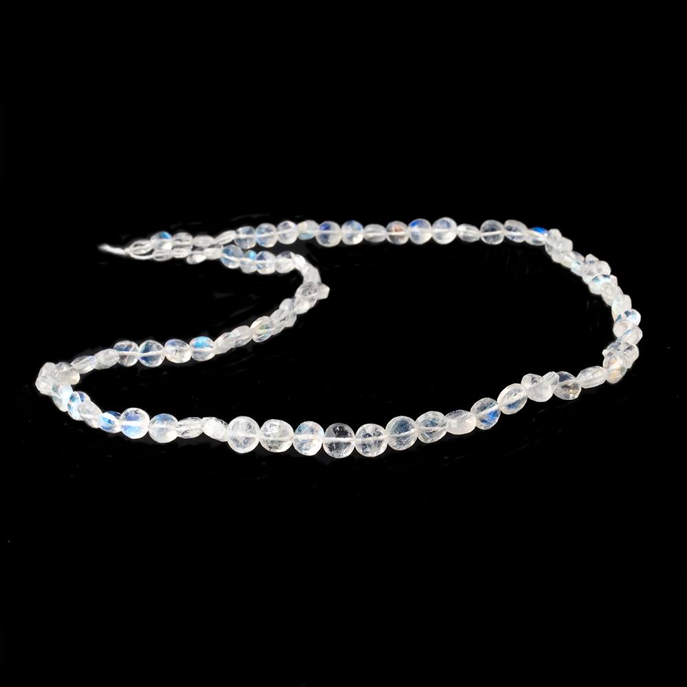 4-6mm Rainbow Moonstone Faceted Coin Beads 15 inch 82 pieces AA (ONLINE ORDER ONLY)