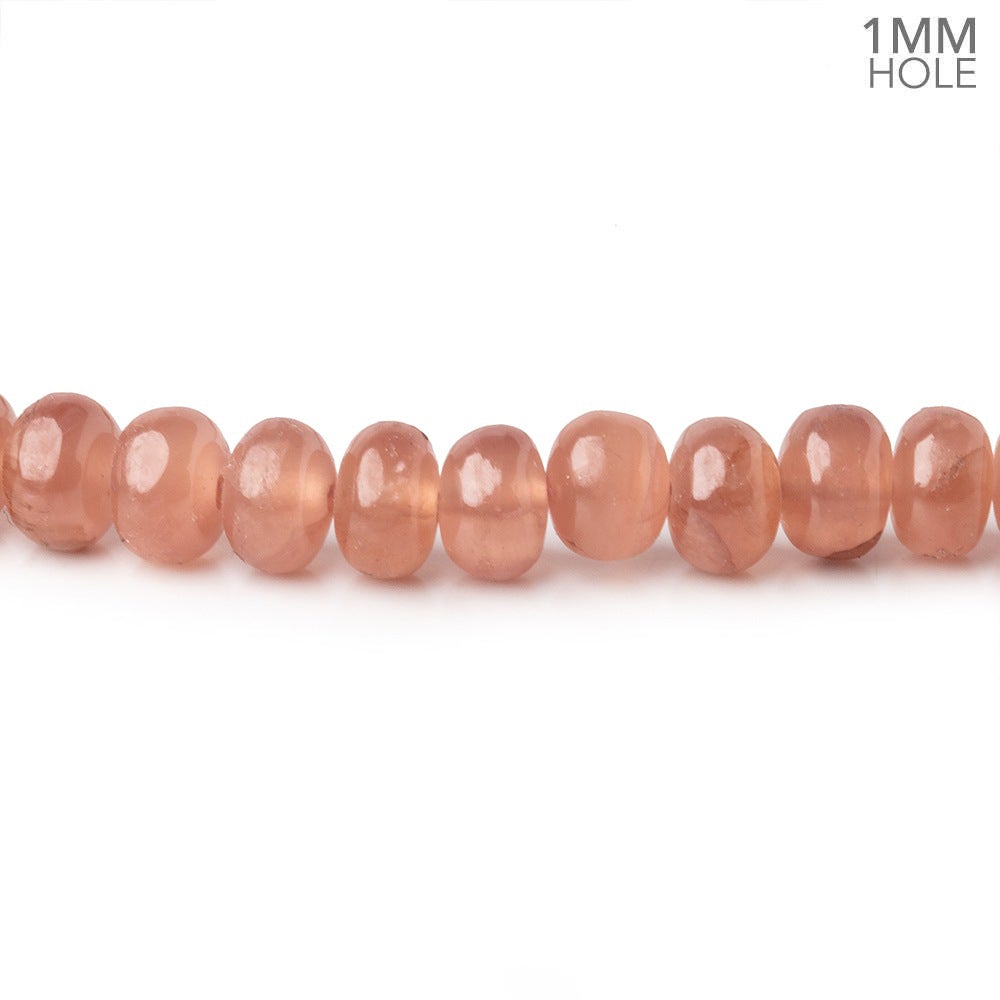 4-6mm Rhodochrosite plain rondelle beads 16 inch 118 pieces 1mm Large Hole (ONLINE ORDER ONLY)