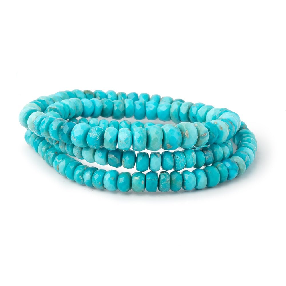 4-6mm Sleeping Beauty Turquoise Faceted Rondelle Beads 16 inch 140 pieces (ONLINE ORDER ONLY)