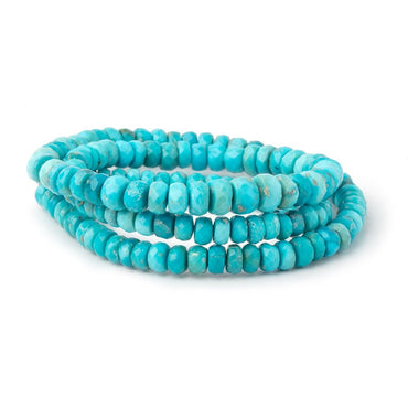 4-6mm Sleeping Beauty Turquoise Faceted Rondelle Beads 16 inch 140 pieces (ONLINE ORDER ONLY)