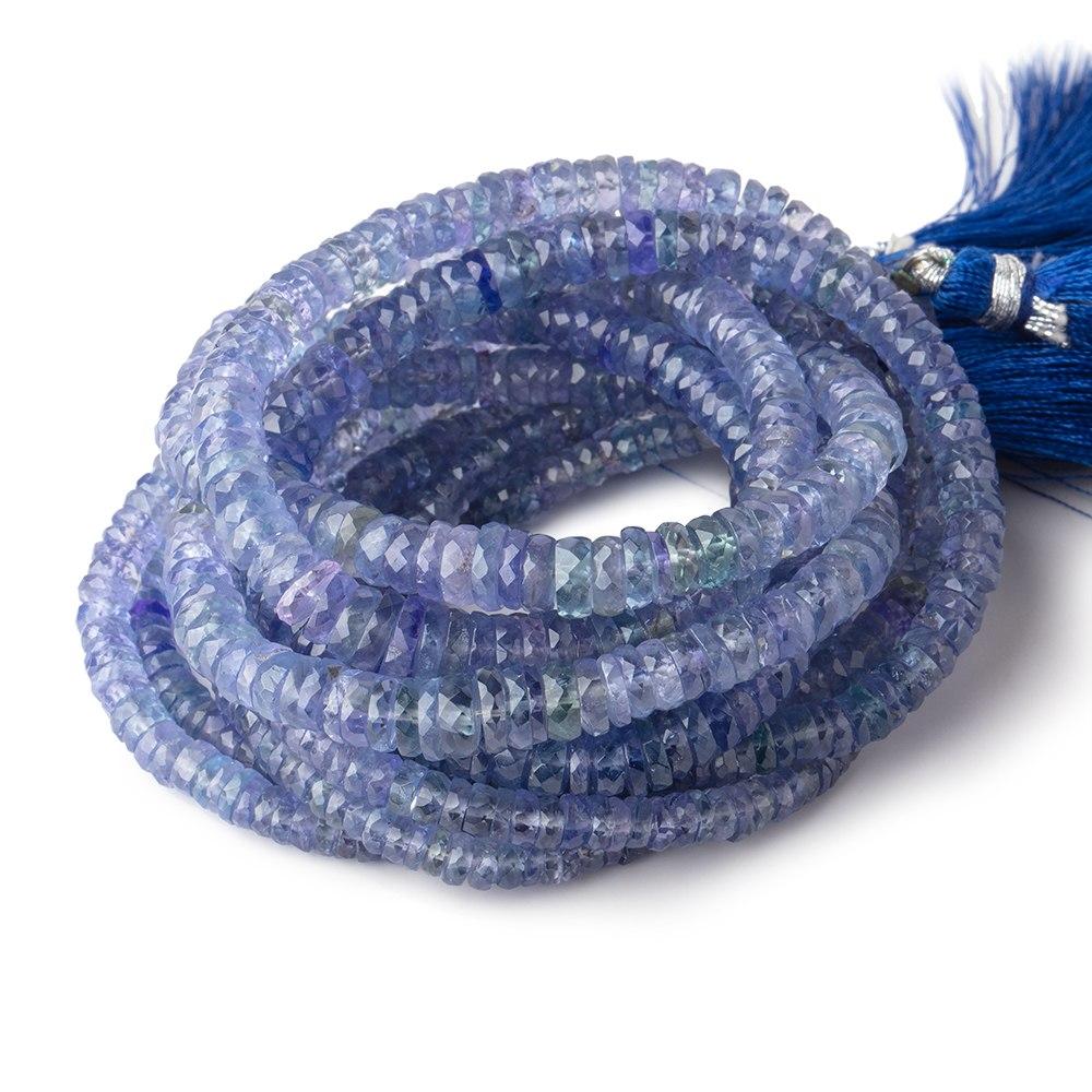 4-6mm Tanzanite Faceted Heshi Beads 16 inch 255 pieces AA (ONLINE ORDER ONLY)