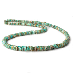 4-6mm Turquoise plain heshi beads 18 inch 305 pieces (ONLINE ORDER ONLY)