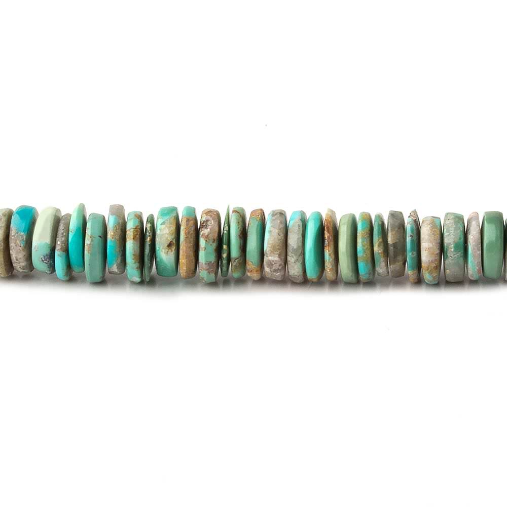 4-6mm Turquoise plain heshi beads 18 inch 305 pieces (ONLINE ORDER ONLY)