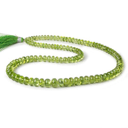 4-7.5mm Afghani Peridot Plain Rondelle Beads 18 inch 110 pieces AA (ONLINE ORDER ONLY)