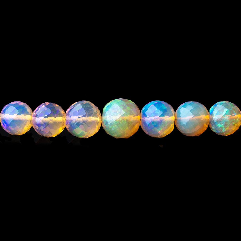 4-7.5mm Ethiopian Opal Faceted Round Beads 17 inch 96 pieces AAA (ONLINE ORDER ONLY)