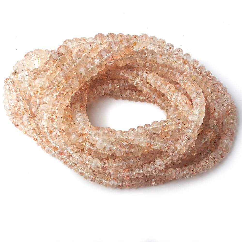 4-7.5mm Oregon Sunstone faceted rondelle beads 18 inch 133 pieces AA (ONLINE ORDER ONLY)