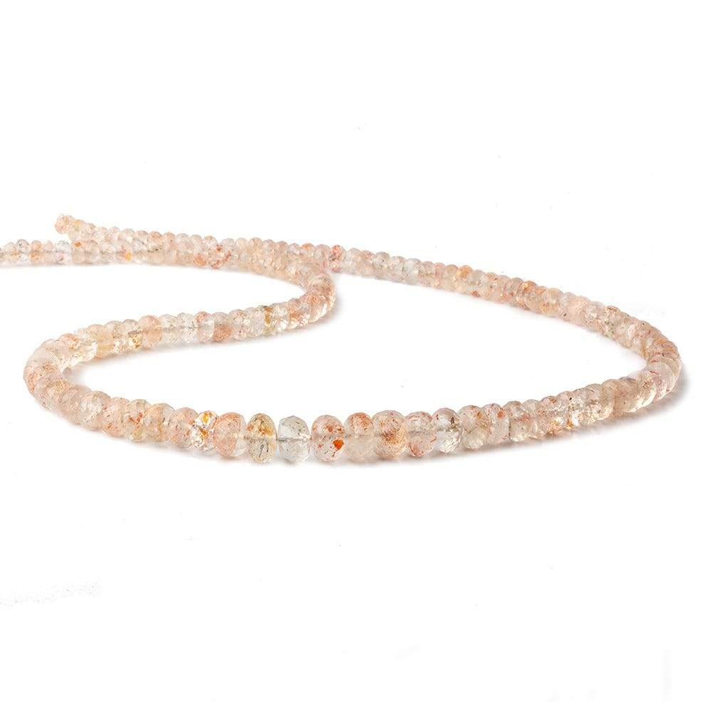 4-7.5mm Oregon Sunstone faceted rondelle beads 18 inch 133 pieces AA (ONLINE ORDER ONLY)