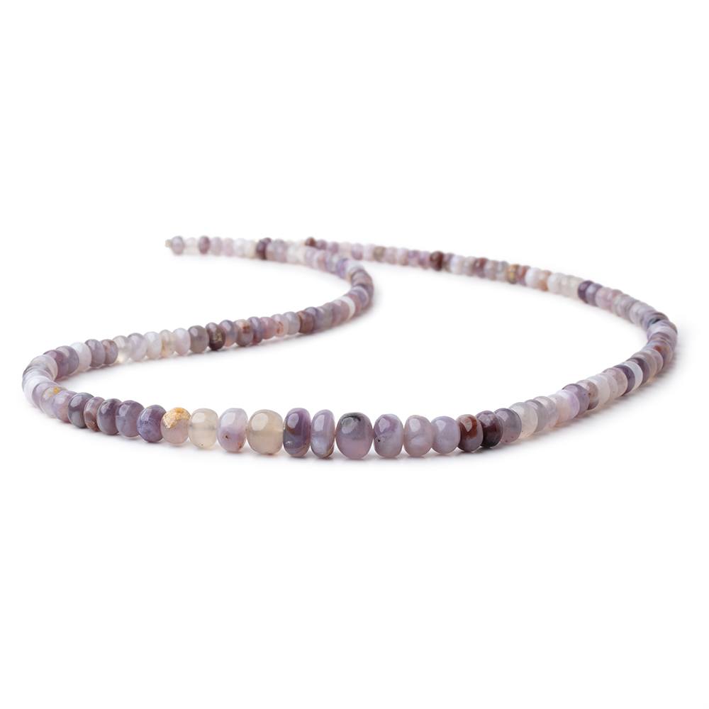 4-7.5mm Purple Chalcedony Plain Rondelles 18 inch 144 Beads (ONLINE ORDER ONLY)