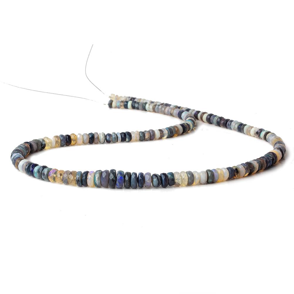 4-7mm Australian Multi Color Opal faceted rondelles 17.5 inch 190 pieces AA (ONLINE ORDER ONLY)
