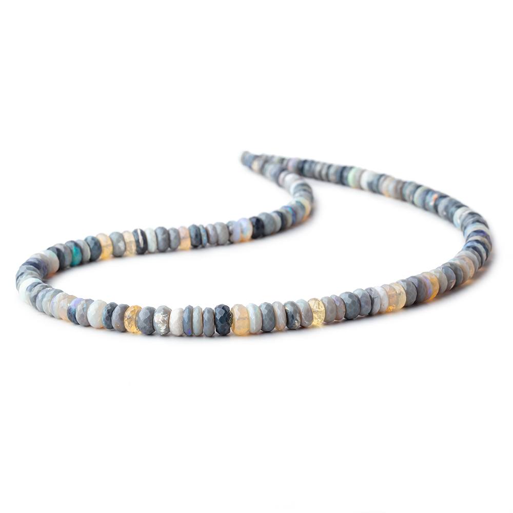4-7mm Australian Opal Faceted Rondelle Beads 16 inch 150 pieces (ONLINE ORDER ONLY)