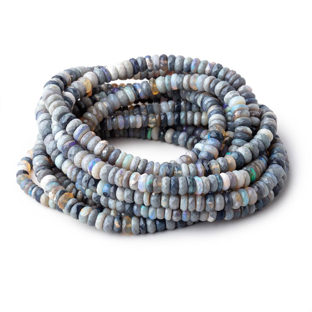 4-7mm Australian Opal Faceted Rondelle Beads 16 inch 150 pieces (ONLINE ORDER ONLY)